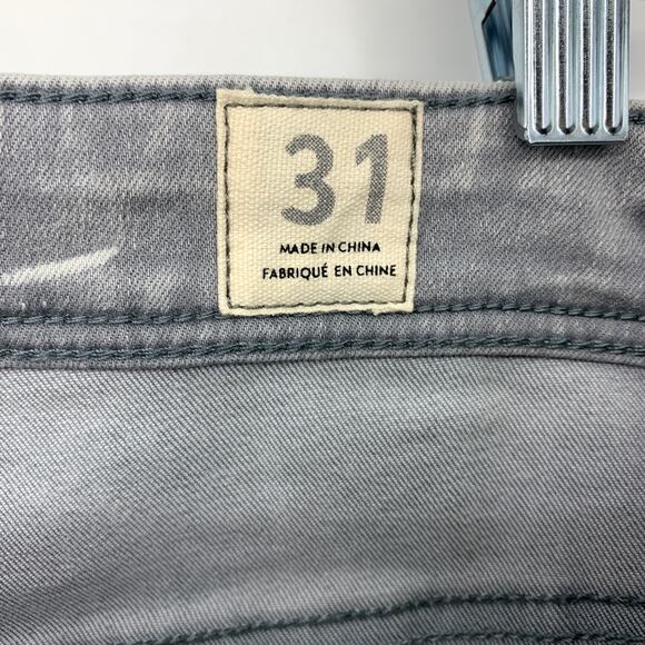 Free People We The Free Midrise Skinny Jeans Sz 31 Cool Gray Paint Splatter NEW - Picture 5 of 6